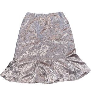 JS Collections Lavender Silver Toned & Grey Floral Sparkly Lace Formal Dress S.6